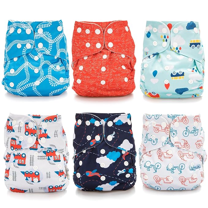 Simple Being Reusable Cloth Diapers, One Size Adjustable, Washable Soft - Image 2