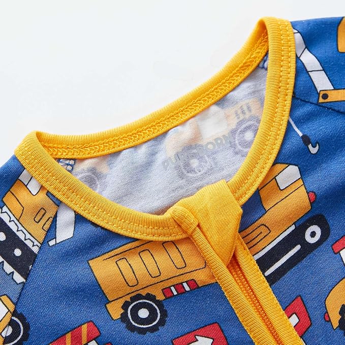 pureborn Baby Infant Boys Girls Sleeper Snug Fit Viscose from Bamboo Pajamas - Image 4