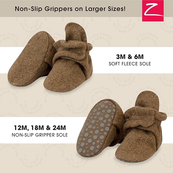 Zutano Unisex Fleece Baby Booties, Two Snap Closure, Newborn to 24 Months - Image 2