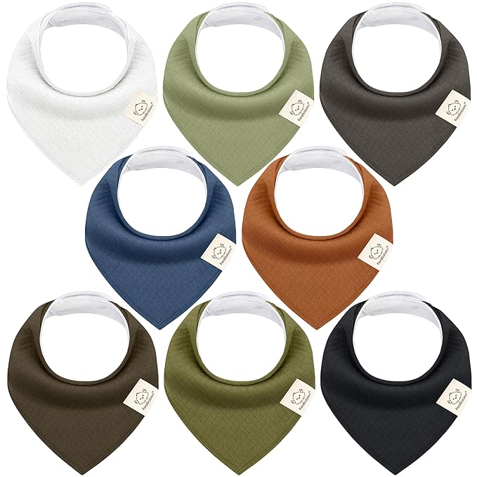 KeaBabies 8-Pack Bandana Bibs for Baby Girls, Boys by KeaBabies