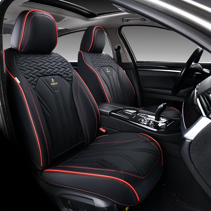 FLORICH Leather Seat Covers, Seat Covers Full Set, Car Seat Protectors 5 Seats - Image 2