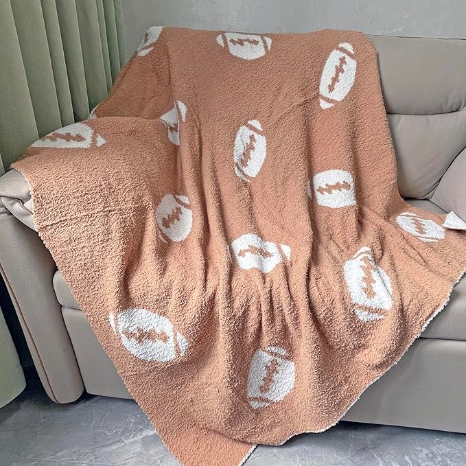 Cozy Football Pattern Blanket Perfect Lightweight Bedding by XING7DAY