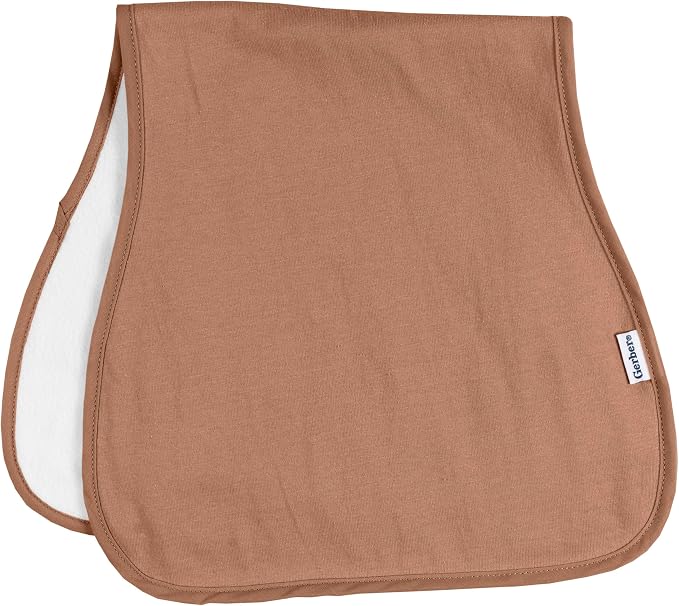 Gerber Baby Unisex Burp Cloths 5-Pack, Rust Tan, Size 10.5" x 21" - Image 7