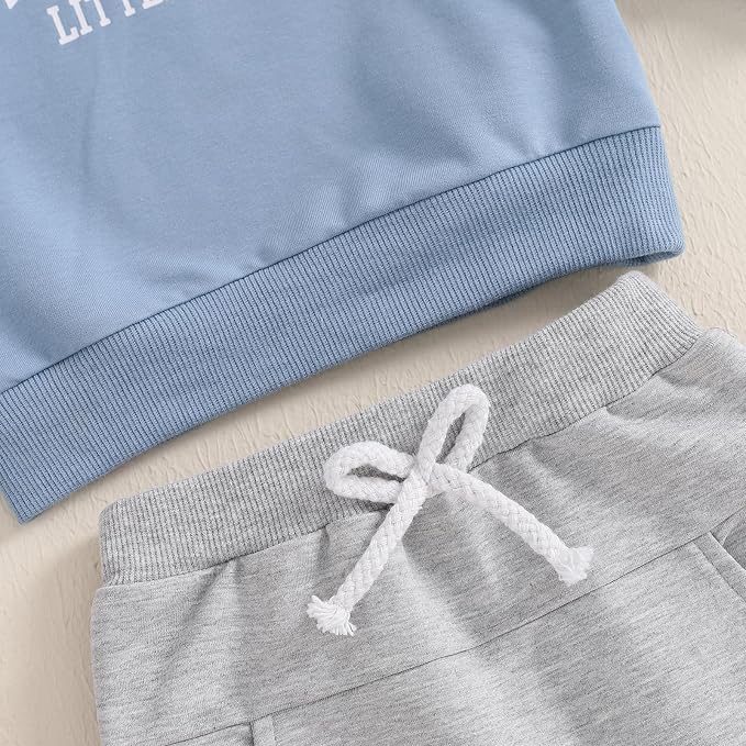 Toddler Baby Boy Fall Winter Outfit Long Sleeve Letter Print Sweatshirts and - Image 6