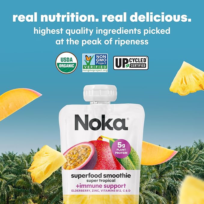 Noka Superfood Fruit Smoothie Pouches, Super Tropical - Image 7