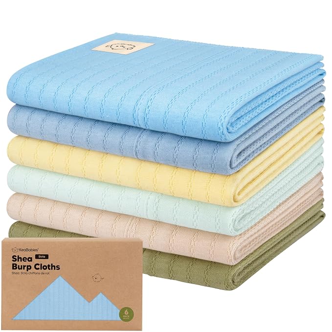 KeaBabies Organic Cotton Burp Cloths Baby Girl, Boy by KeaBabies