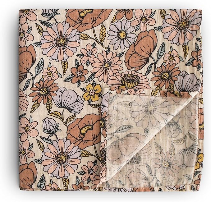 mushie Muslin Baby Swaddle Blanket | 100% Organic Cotton by mushie