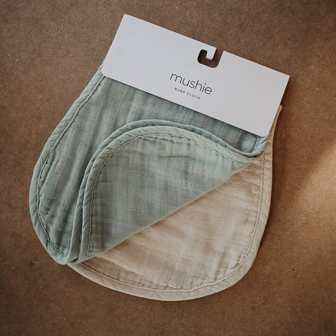 mushie Muslin Baby Burp Cloths | 100% Organic Cotton - Image 2