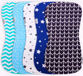 5-Pack Organic Cotton Burp Cloths – Large, Ultra-Soft 3-Layer Towels by KiddyStar%C2%AE