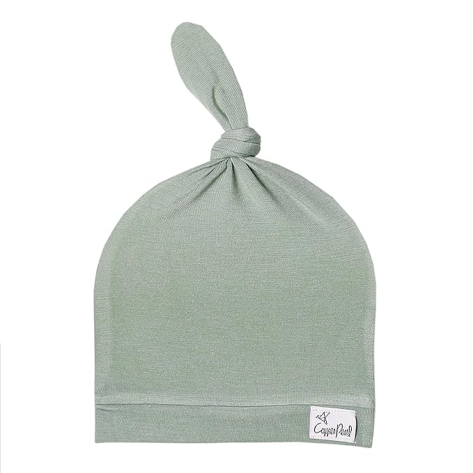 Copper Pearl Baby Beanie Hat Top Knot Stretchy Soft Briar by CopperPearl