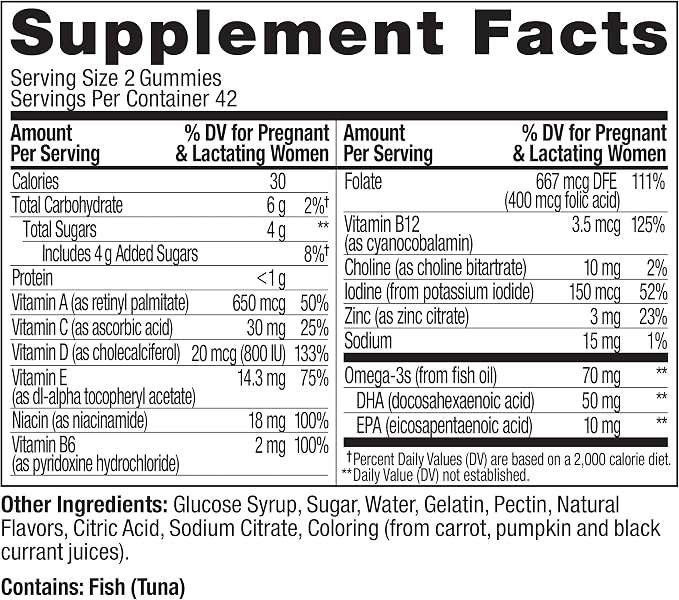 OLLY Essential Prenatal Gummy Multivitamin, Folic Acid, Vitamin D, Omega 3 DHA - Image 8