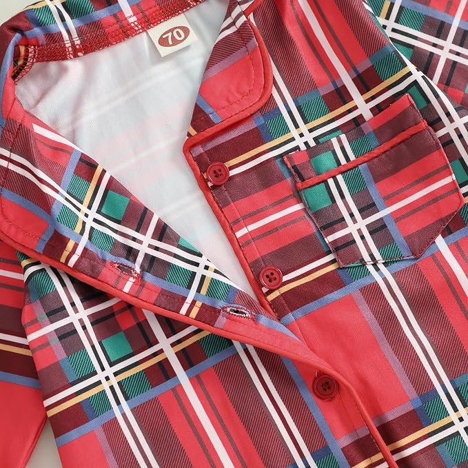 Balaflyie Baby Girl Button Down Pajamas Romper One-Piece Jumpsuit Long Sleeve - Image 3