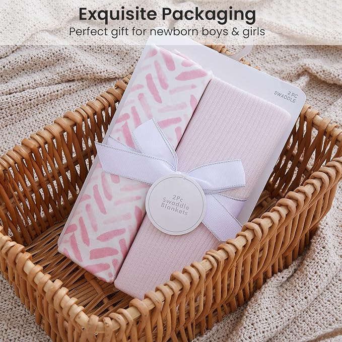 Jersey Swaddle Blanket, Ultra Soft Stretchy Receiving Blanket, Newborn Swaddle - Image 6