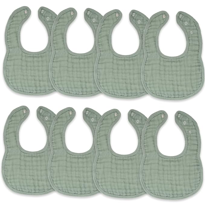 Comfy Cubs Muslin Bibs for Babies, Drool and Teething Bib, Adjustable Snaps by ComfyCubs
