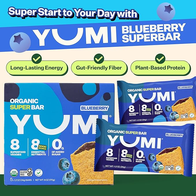 YUMI Organic Breakfast Superbar, Gluten-Free, No Added Sugar, 7+ Vegetables - Image 3