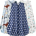 Baby Sleep Sack 18-24 Months 3 Pack Baby Wearable Blanket 100% Rayon Cotton by GUNTAIL
