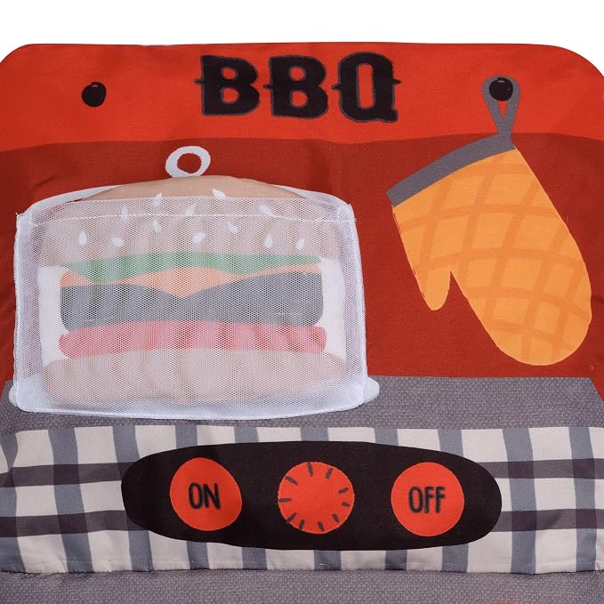 Lambs & Ivy Interactive 2-n-1 Soft Toddler Hamburger/Barbeque Pillow Play Set - Image 6