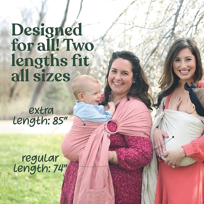 Nalakai Luxury Ring Sling Baby Carrier, Soft Linen Blend Baby Sling, Baby Wrap - Image 9