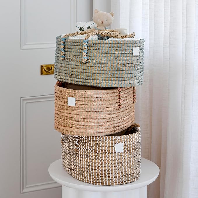 BEBE BASK Premium Light Blue Baby Diaper Caddy Organizer -Handmade - Image 7