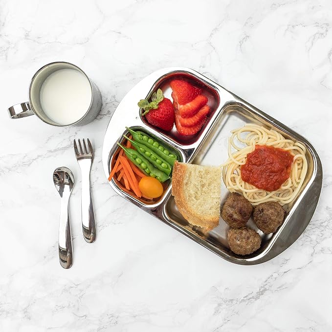 Children's Premium Stainless Steel Dinnerware Set | 1 Bowl - Image 8