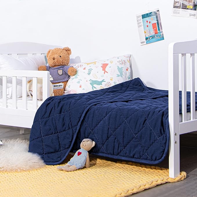 NTBAY Down Alternative Oversized Toddler Comforter, Super Soft and Warm Solid - Image 4