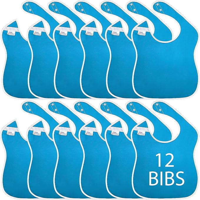 Large Waterproof Bibs Pastel Collection by ToppyToddlerUSA