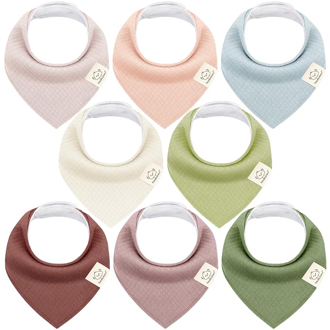 KeaBabies 8-Pack Bandana Bibs for Baby Girls, Boys by KeaBabies