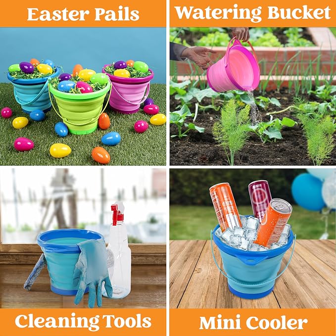 JOYIN 3 Packs Foldable Pail Bucket - Image 7