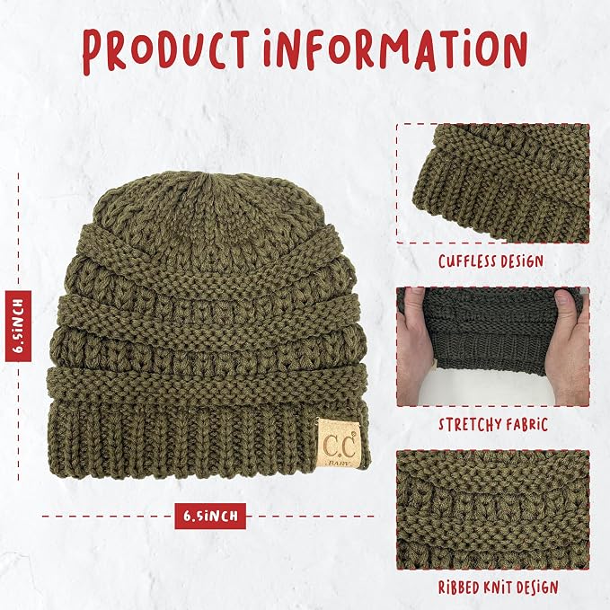 Funky Junque Baby Winter Hat – Cute Newborn Hats, Cozy Warm Infant Beanie - Image 6