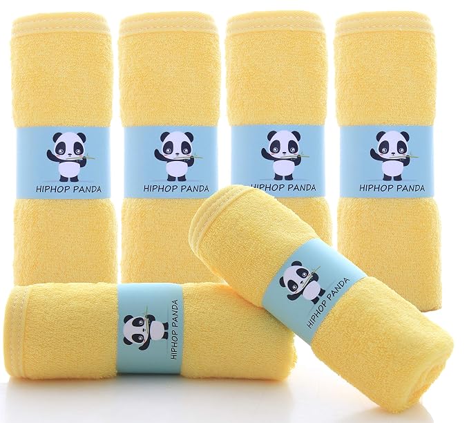 HIPHOP PANDA Baby Washcloths, Rayon Made from Bamboo by HIPHOPPANDA