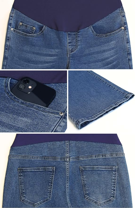 GLAMIX Women's Stretch Maternity Bootcut Jeans - Image 3
