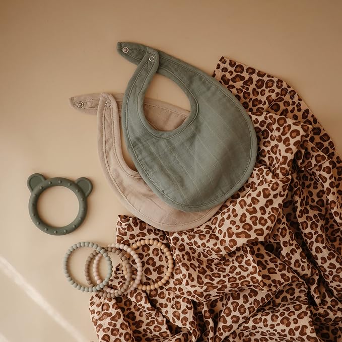 mushie Muslin Baby Bib | Soft Cotton - Image 6