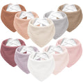 Susurration Muslin Baby Bibs 10Pack Baby Bandana Drool Bibs Soft Adjustable by Susurration