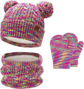 Kids Toddlers Winter Beanie Hats Gloves Neck Scarf Set Mittens Gifts by FZFANTASTICZONE