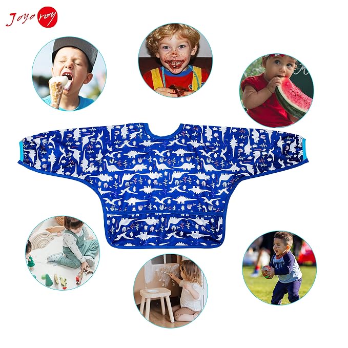 Joyo roy Mess Proof Baby Bibs for Eating Waterproof Toddler Bibs for Boys Soft - Image 6