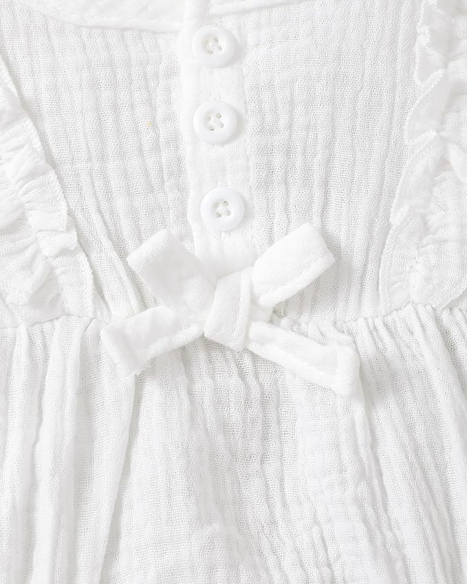 Renotemy Newborn Infant Baby Girl Clothes Rompers Summer Jumpsuits Short Sleeve - Image 3