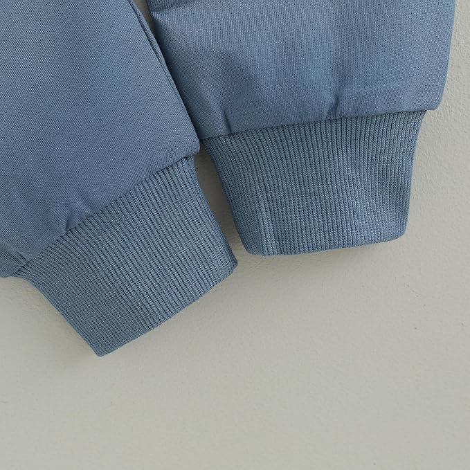 Kupretty Toddler Baby Boy Fall Winter Clothes Color Block Long Sleeve - Image 6
