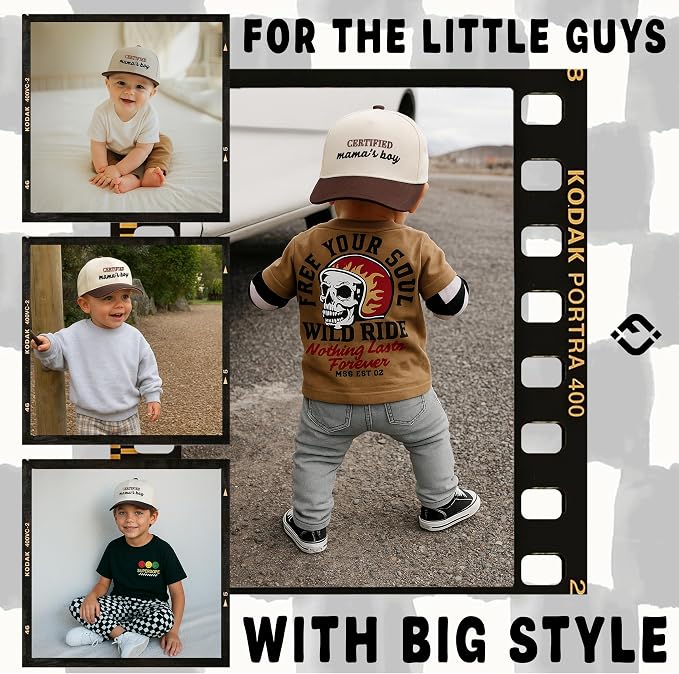 Funky Junque Premium Kids Trucker Hat Vintage Snapback Baseball Cap - Image 2
