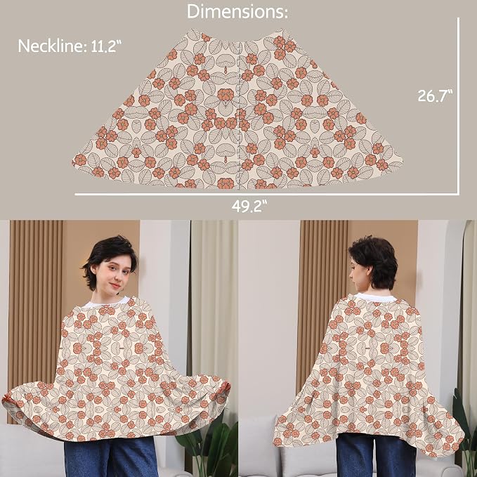 Multi-use Nursing Cover for Breastfeeding, 360°Full Coverage Nursing Poncho - Image 4