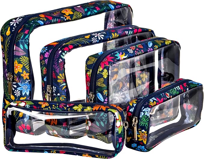 TSA Approved 5-Piece Diaper Bag Organizer Pouch Set Clear Waterproof TPU Kids - Image 7