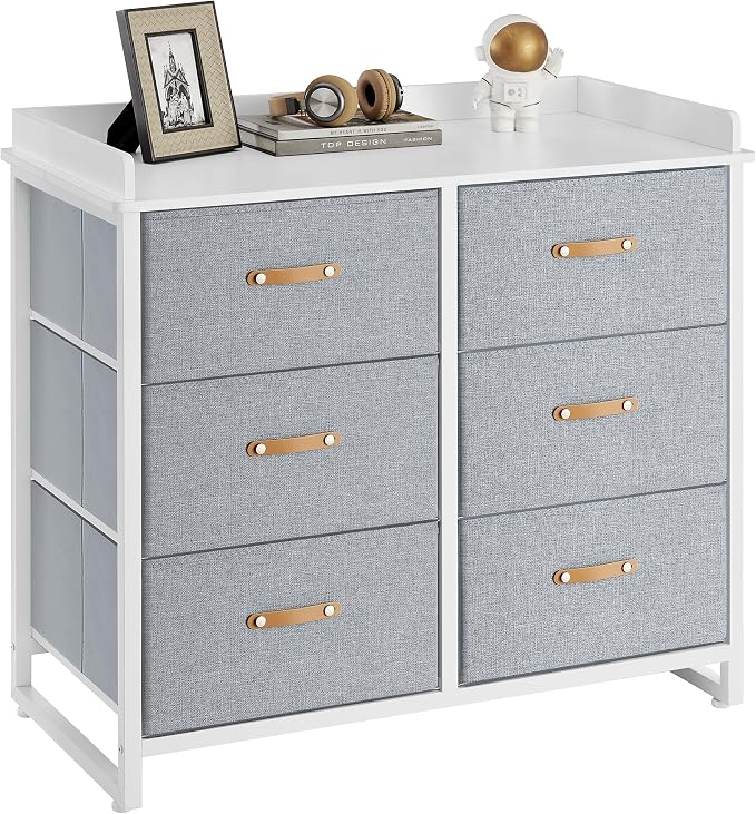 SONGMICS Kids Dresser with 6 Drawers, Boys Girls Dresser, with Water-Resistant by SONGMICSbySONGMICSHOME