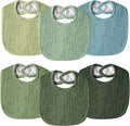 Muslin Baby Bibs for Unisex Boys Girls, Cotton Drool Bibs, Adjustable Newborn by WRRERNSIN