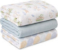 Muslin Swaddle Blankets for Newborn, 3 Pack Breathable Soft Receiving Blanket by LYRICHOMBABY