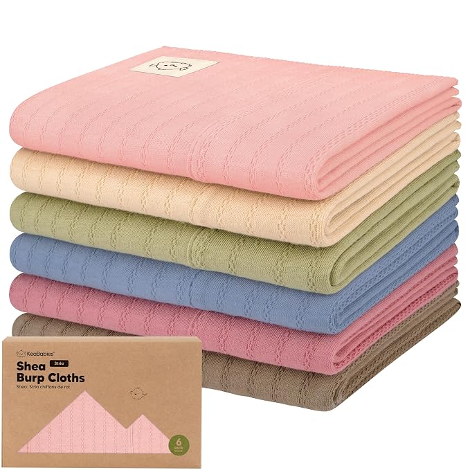 KeaBabies Organic Cotton Burp Cloths Baby Girl, Boy by KeaBabies