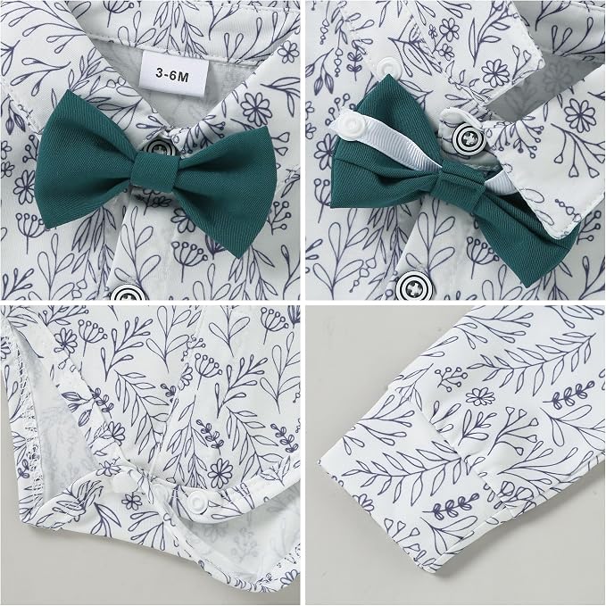 DISAUR Baby Boy Clothes Toddler Boy Outfits 4PCS Gentleman Dress - Image 2