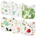 Zainpe 6Pcs Snap Muslin Cotton Baby Bibs Summer Cactus Patterns Infants by Zainpe