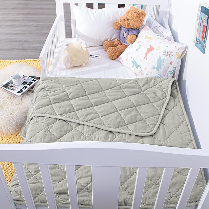 NTBAY Down Alternative Oversized Toddler Comforter, Super Soft and Warm Solid - Image 5