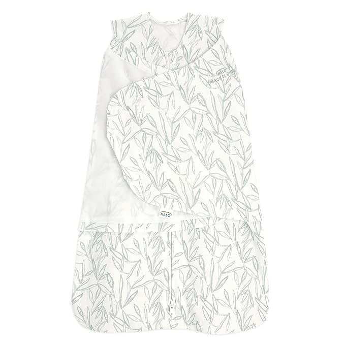 HALO 100% Cotton Sleepsack Swaddle, 3-Way Adjustable Wearable Blanket, TOG 1.5 by HALO