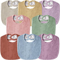 Muslin Baby Bibs for Unisex Boys Girls, Cotton Drool Bibs, Adjustable Newborn by WRRERNSIN