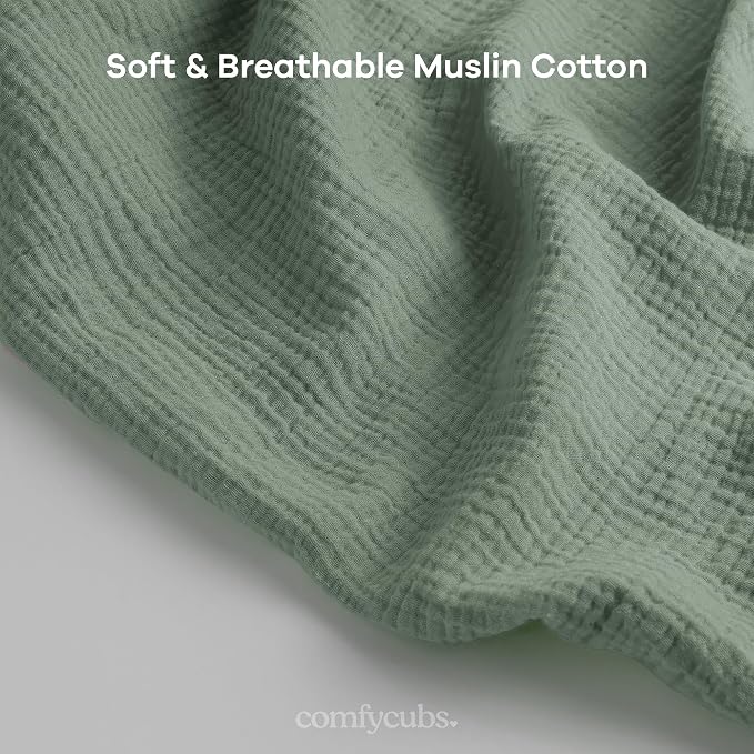 Comfy Cubs Muslin Nursing Cover, 100% Muslin Breastfeeding Cover - Image 4